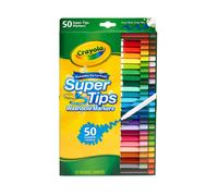 CRAYOLA Super Tips - Pennarelli Lavabili a Punta Media, Confezione da 50 Pezzi i