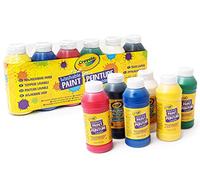 Crayola - washable paint, set 6 tempere lavabili a base d’acqua - colori brillanti e facili da pulire, perfetti per attività creative