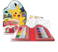 Crayola Valigetta Colori & Adesivi Pokemon Set con Pennarelli, Pagine da Colorar