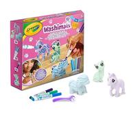 Crayola washimals pastel pets - set ricarica con 3 cuccioli, 3 pennarelli lavabili e spazzolina, gioco e regalo per bambini, da 3 anni