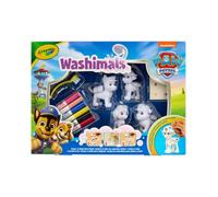 CRAYOLA - Washimals Paw Patrol, Set Attività con 4 cuccioli, 6 Pennarelli Lavabili, 40 Adesivi e Spazzolina, Gioco e Regalo per Bambini, da 3 Anni, 74-0290