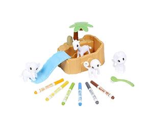 CRAYOLA - Washimals Safari, Set attività, per Colorare e Fare Il Bagnetto ai Cuccioli, per Gioco e Regalo, da 3 Anni, 74-7328, Verde