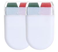 Crayon da 2 pezzi di vernice per il viso, vernice rossa verde, bastoncini di vernice per viso portatile, bastone nero per occhio sportivo per calcio per la sfilata di baseball di calcio