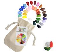CRAYON ROCKS pastelli a cera SET DI 32 COLORI con sacchetto in cotone CERA DI SO