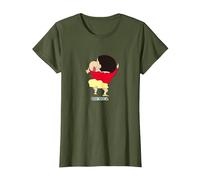 Crayon Shin-Chan Smile Shin-Chan Maglietta, Donna, Oliva, 3XL