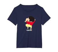 Crayon Shin-Chan Smile Shin-Chan Maglietta, Donna Plus-Size, Navy, 3X