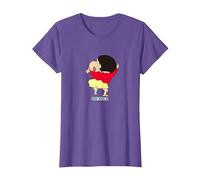 Crayon Shin-Chan Smile Shin-Chan Maglietta, Donna, Viola mélange, 3XL