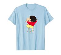 Crayon Shin-Chan Smile Shin-Chan Maglietta, Uomo, Celeste, 3XL
