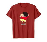 Crayon Shin-Chan Smile Shin-Chan Maglietta, Uomo, Mirtillo Rosso, 3XL