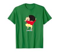 Crayon Shin-Chan Smile Shin-Chan Maglietta, Uomo, Verde Mela, 3XL