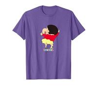 Crayon Shin-Chan Smile Shin-Chan Maglietta, Uomo, Viola mélange, 3XL