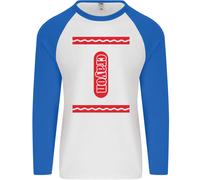 Crayon Vestito Costume Divertente Uomo L/S Baseball Maglietta