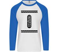 Crayon Vestito Costume Divertente Uomo L/S Baseball Maglietta Da