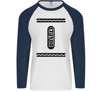 Crayon Vestito Costume Divertente Uomo L/S Baseball Maglietta Da