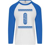 Crayon Vestito Costume Divertente Uomo L/S Baseball T-Shirt