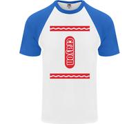 Crayon Vestito Costume Divertente Uomo S/S Baseball T-Shirt