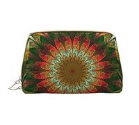 Crayons Leather Borsa per trucco lavabile per donne, borse cosmetiche da viaggio, astuccio portatile con cerniera astuccio organizer, Ggolden Petali Arte, Taglia unica