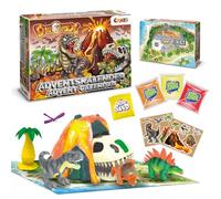 CRAZE Calendario Avvento Dinosauri, DinoRex Playset, 24 Sorprese | Vulcano con slime, sabbia cinetica, figure dino, tappetino di gioco - dai 3 anni