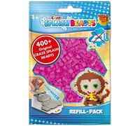 CRAZE-CSB Splash Beadys per Bambini, Confezione Rosa 400 Pezzi, Fai da Te, d'Acqua Senza Ferro, Perline di Colla di Ricarica, 11607, Singolo, Colore, 2 x 10.5 x 16 cm