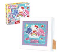 CRAZE DIAMONDZ Starter Set Hello Kitty - Diamond Painting per Bambini da Hello Kitty stencil fai da te per bambini, 15 x 15 cm