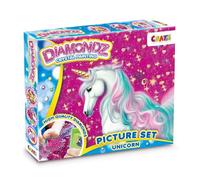 CRAZE DIAMONDZ UNICORN - Set fai da te per bambini, per pittura con diamanti, 25 x 35 cm