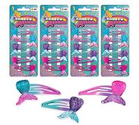 CRAZE Hair Accessories, Accessori per capelli, 24 Mollette per capelli bambina di Mermaid sirene, diversi design, 29640