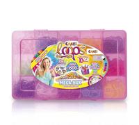 CRAZE loops Mega Box - Set di nastri a telaio con 1600 elastici artigianali e molti accessori - per creare collane, anelli e braccialetti personalizzati