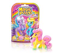CRAZE MAGIC PONYS, Bellissimi Pony da collezionare, Giocattoli per bambina, 1 da 18 diverse figure di pony, senza microplastiche, Figure assortiti