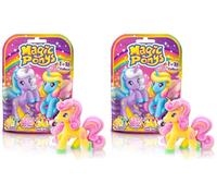 CRAZE Magic Ponys - Pony Magici a Sorpresa da Collezionare | 18 Modelli Diversi per Bambini e Bambine | Idea Regalo Perfetta con Dettagli Fantastici (Confezione da 2)