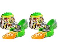 Craze Magic Slime Dinorex Capsule, Slime Capsule con figurine Sorpresa di Dinosauri, Include 120 ml, Disponibile in 6 colori, Slime per Bambini (Confezione da 2)