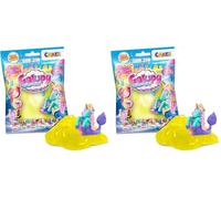 CRAZE Magic Slime Foil Bag confezione di 75ml, include 1 statuina di Galupy Mermaid, Borsa di slime per bambini, Slime magico in una borsa Assortito (Confezione da 2)