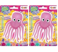 CRAZE MAGIC SLIME Polpo luminoso multicolore con glitter - Giocattolo sensoriale fluorescente per bambini che brilla al buio - Slime elastico e appiccicoso per bambini (Confezione da 2)