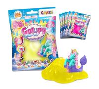 CRAZE Magic Slime Set di 6 Foil Bag confezione di 75ml, include 1 statuina di Galupy Mermaid, Borsa di slime per bambini, Slime magico in una borsa Assortito