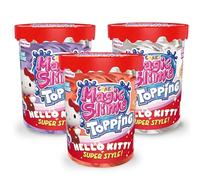 CRAZE Magic Slime Topping Hello Kitty Fantasy, 3 barattolo di slime per bambini, contiene 70 ml di Slime e due topping