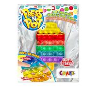 CRAZE Pop it - Press And Pop/Fidget Toy - Giocattolo Antistress - Gelato Multicolore per Ragazzi, Ragazze e Adulti.