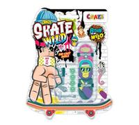 CRAZE SKATE Fingerboard Set - Edizione Wild | 4 Mini Skateboard con design animale + accessori | Fingerboards per bambini e adolescenti