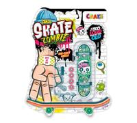CRAZE SKATE Fingerboard Set - Edizione Zombies | Set da 4 mini skateboard con assi in metallo + accessori | Finger skate per bambini e collezionisti dai 6 anni