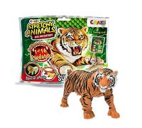 Craze Stretchy Animals Big Predators - Figure di animali con pelliccia elastica, imbottitura speciale, effetti speciali e carte da gioco, 16 modelli da collezionare