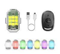 Craznick 1 x Drone Strobe Light con 1 x telecomando per DJI Mini 5 Pro/4K/4 Pro/2 SE/3 Pro/Mavic 2S/Air 3 Phantom luce flash ricaricabile impermeabile LED per drone auto giocattolo per bambini