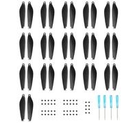 Craznick Elica per DJI Mini 4 Pro/3 Pro ricambio per eliche silenziose accessori per drone DJI Mini 4 Pro/3 Pro Accessori esclusivi viti e cacciavite da 32 pezzi argento