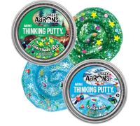 Crazy Aaron's Putty Mini Tin Holiday Set - Confezione da 2 (0,5 once ciascuna) - Giro in slitta e albero di Natale - Regalo sensoriale Fidget per bambini dai 3 anni in su