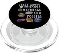 Crazy About Rocks Minerali Fossili Insegnante Studente Geologia PopSockets PopGrip per MagSafe