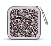 Crazy Babies with Skulls Funny CD Case Holder Organizer 40 Capacità DVD Collection Storage Bag Wallet Book per Auto Casa Viaggio