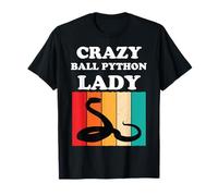 Crazy Ball Python Lady Funny Snake Amante Ragazze Donne Maglietta