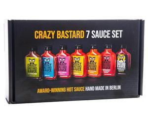 Crazy Bastard Sauce - Set di 7 - Salsa al peperoncino dolce all'estremo