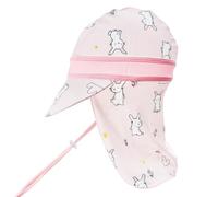 crazy bean Cappello da Sole Ragazzi Ragazze Cappello Sole de Mare Cappello con Visiera Bambino Protettiva Anti UV a Tesa Larga con Regolabile Sottogola Coniglio