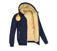 crazy bean Felpa Giacca in Pile Foderata Uomo con Cappuccio Tasche Zip | Giubbotto Invernale Termico, Sportiva Classic Giacche Calda, Palestra Felpati Trekking