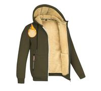 crazy bean Felpa Giacca in Pile Foderata Uomo con Cappuccio Tasche Zip | Giubbotto Invernale Termico, Sportiva Classic Giacche Calda, Palestra Felpati Trekking