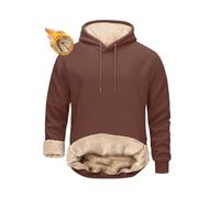 crazy bean Felpa Uomo con Cappuccio in Pile Foderata Hoodie Imbottita Calda | Pullover Invernali Termica, a Maniche Lunghe, Invernale Sportivo Basic Casual, Trekking Palestra