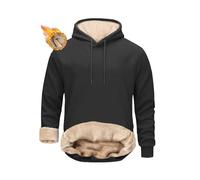 crazy bean Felpa Uomo con Cappuccio in Pile Foderata Hoodie Imbottita Calda | Pullover Invernali Termica, a Maniche Lunghe, Invernale Sportivo Basic Casual, Trekking Palestra